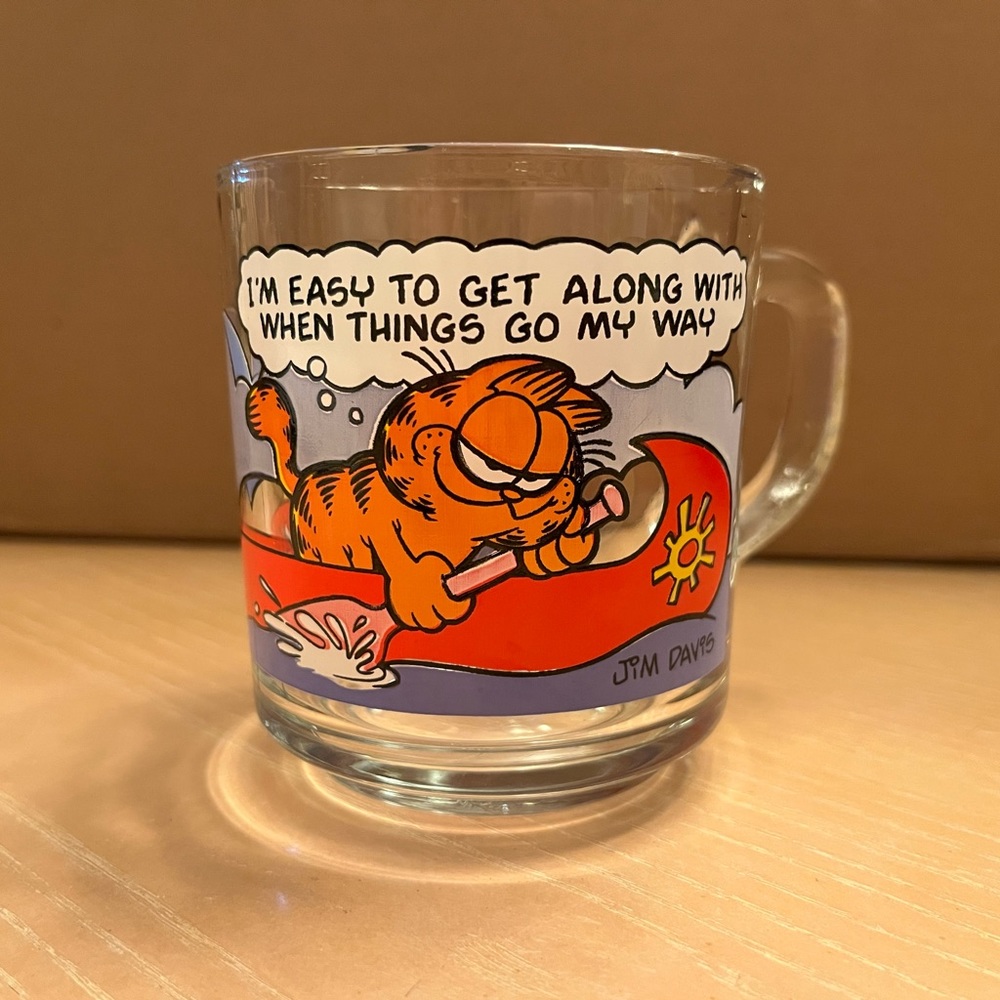 Vintage Garfield 6 oz glass mugs from 1978 McDonald’s promo. Complete set of 4. - Picture 7 of 11